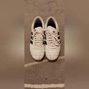 adidas White Sneakers with Black Three-Stripes